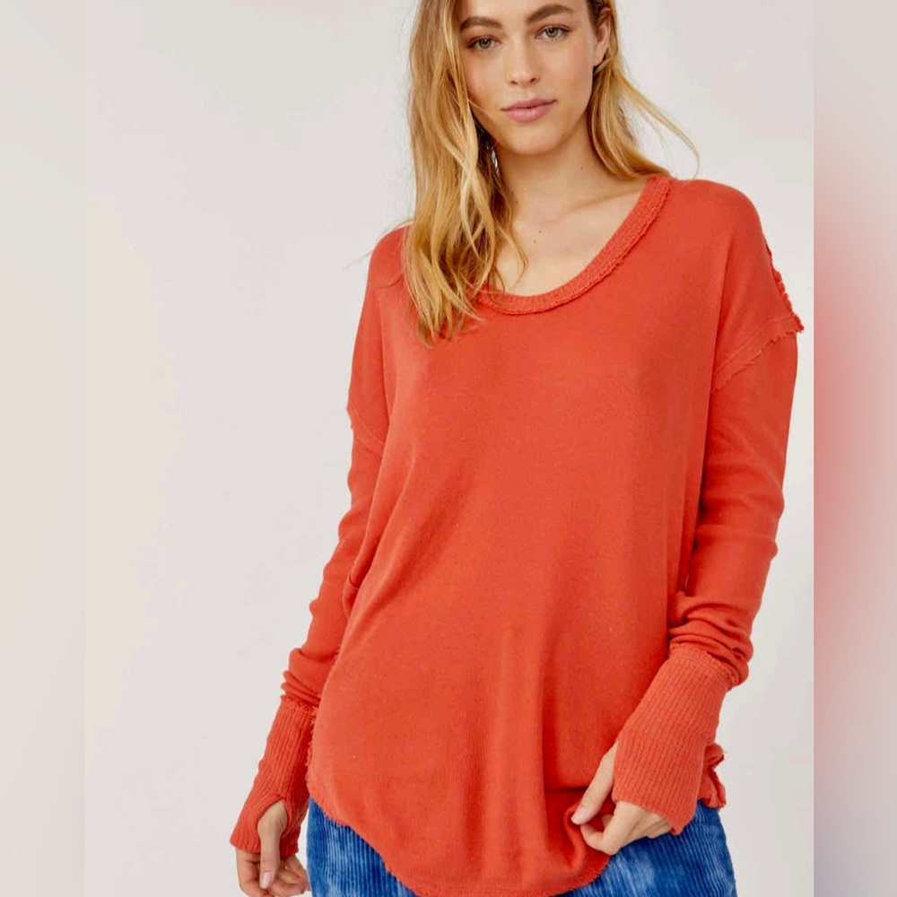 NWOT Free People long sleeve thermal tee